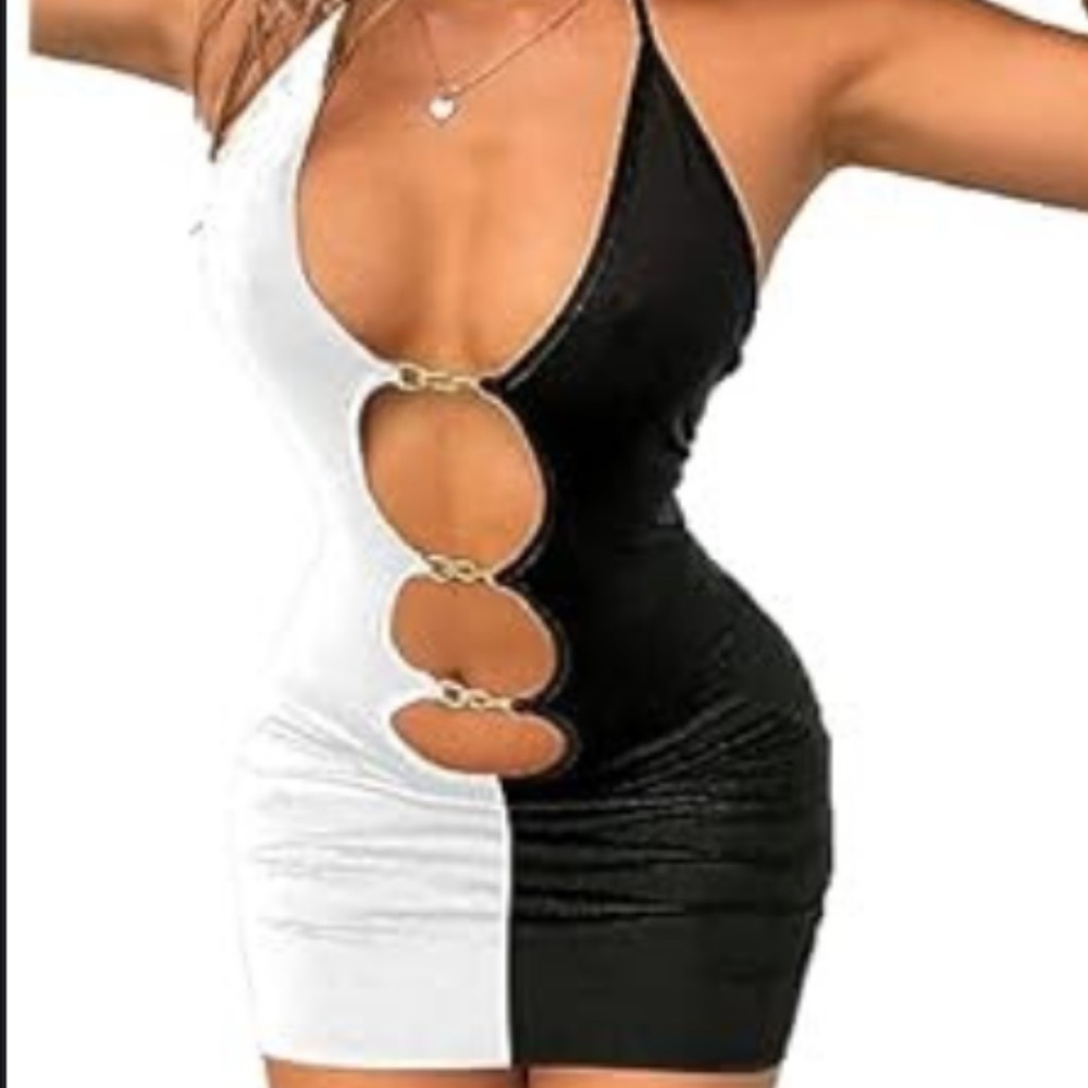 Colorblock Cutout Dress